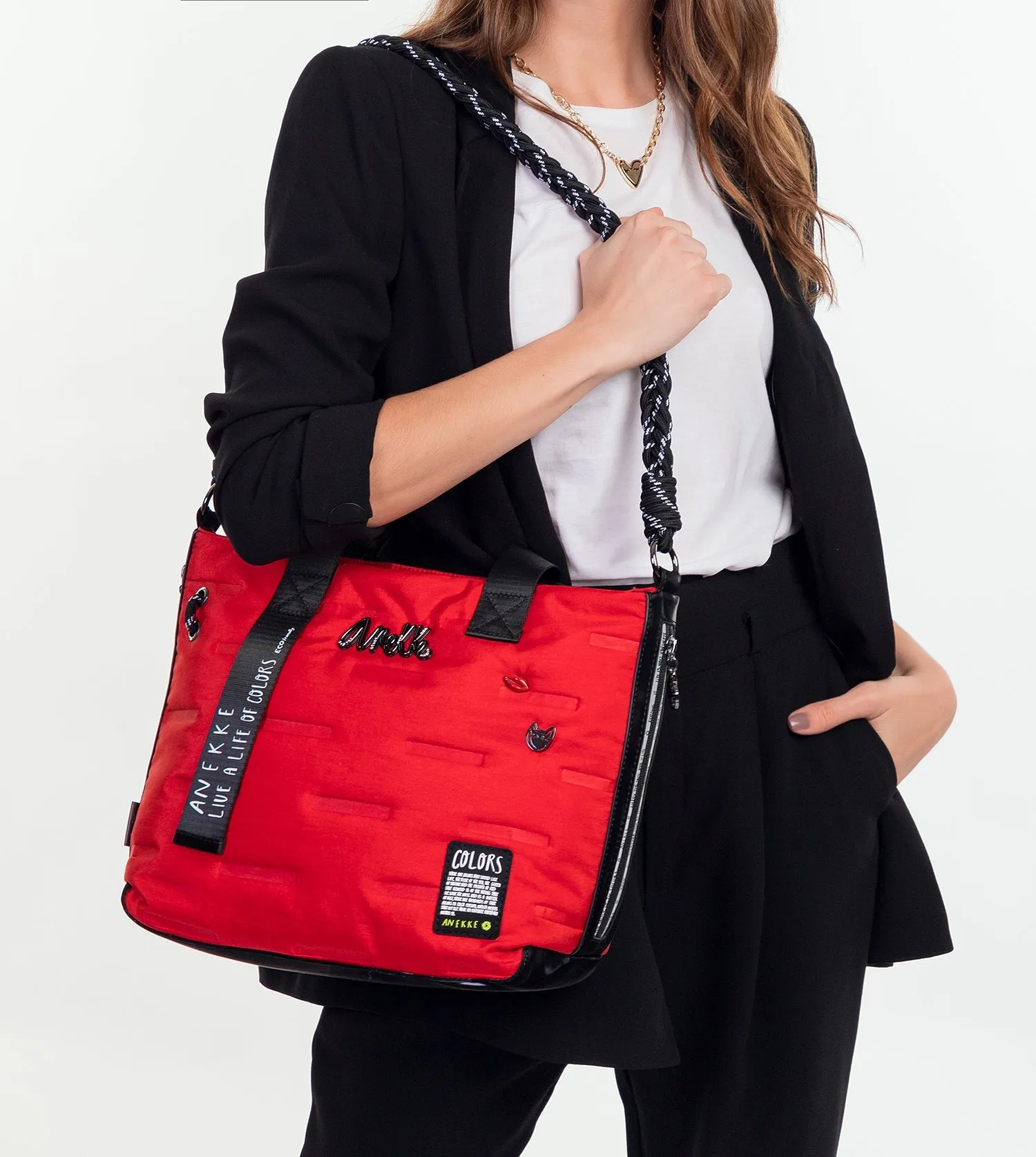 Nature Colors red shopper bag