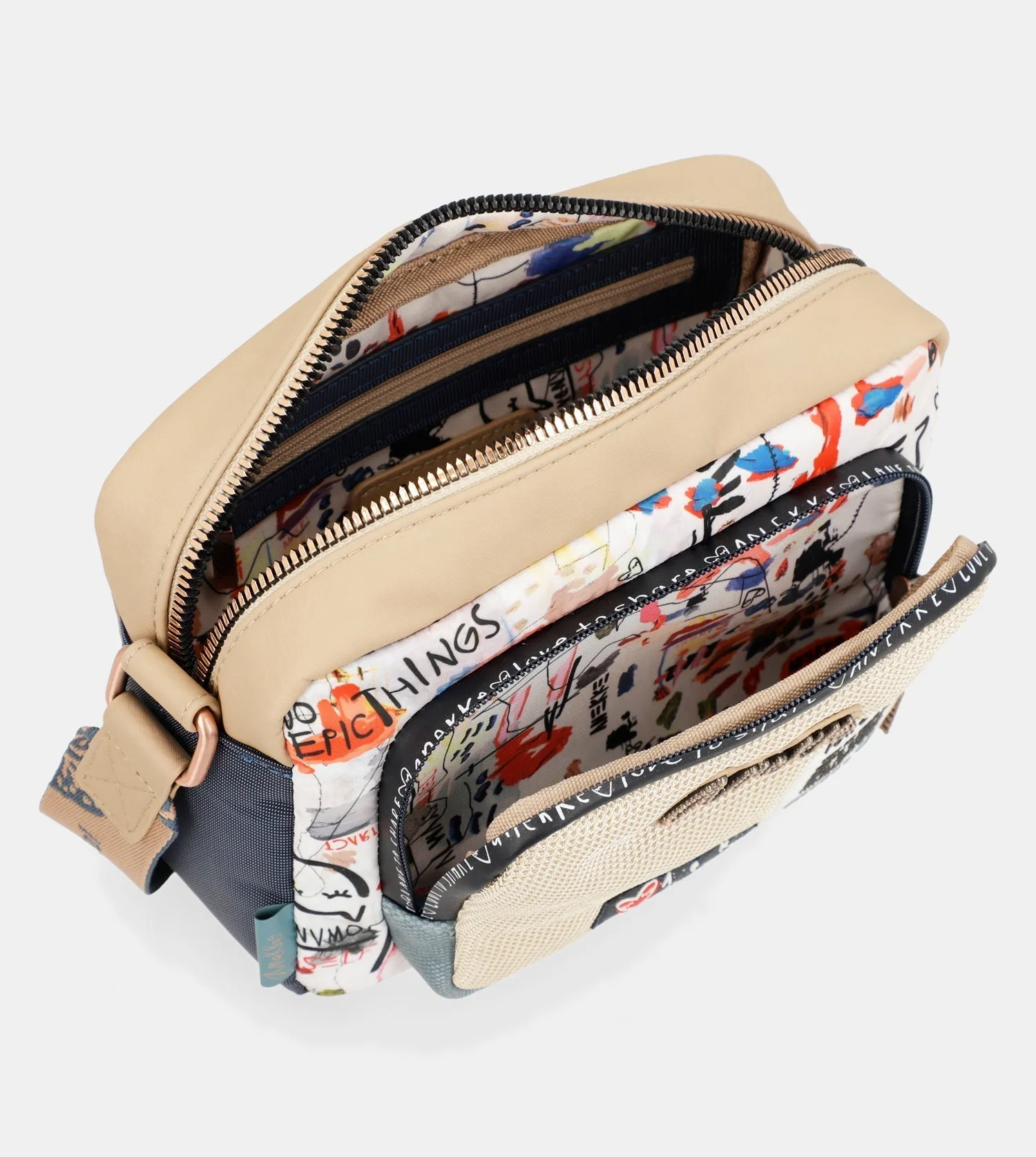 Nature Power rectangular crossbody bag