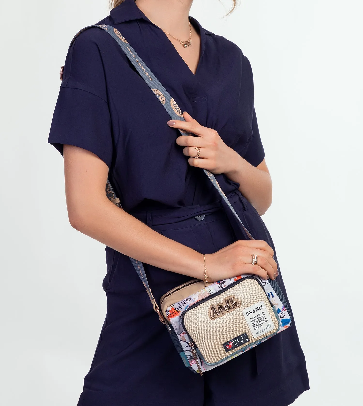 Nature Power rectangular crossbody bag