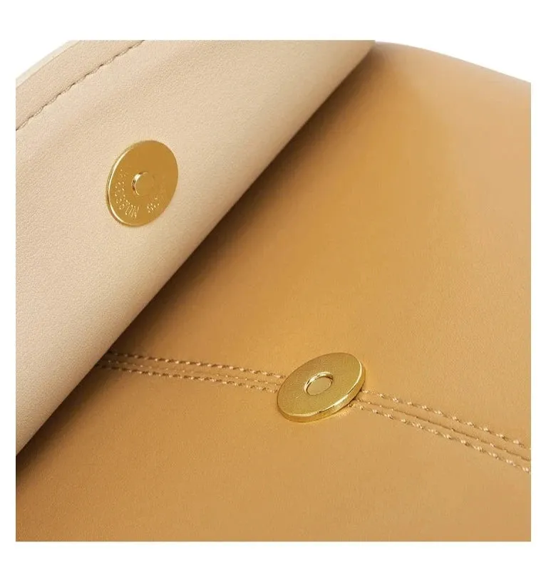 Neptune Two-Tone Flap-Over Backpack - Leather - Brown/Beige - One Size