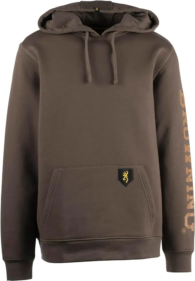 New Browning Mens Shane Sweatshirt, Comfortable Midweight Hoodie with Water-Resistant Finish in Olive Sz L, Retails $80 