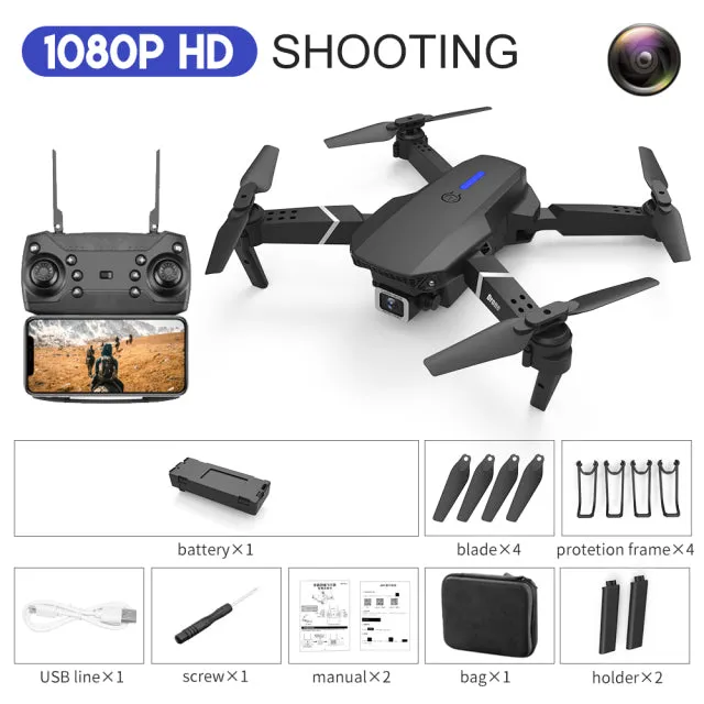 New  WIFI FPV Height Hold Drone Pro With Wide Angle HD 4K 1080P Camera