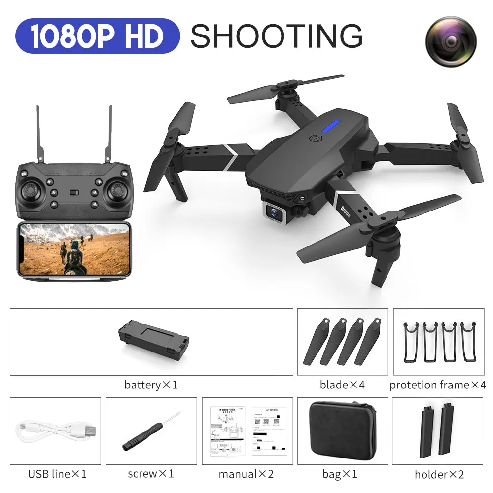 New  WIFI FPV Height Hold Drone Pro With Wide Angle HD 4K 1080P Camera