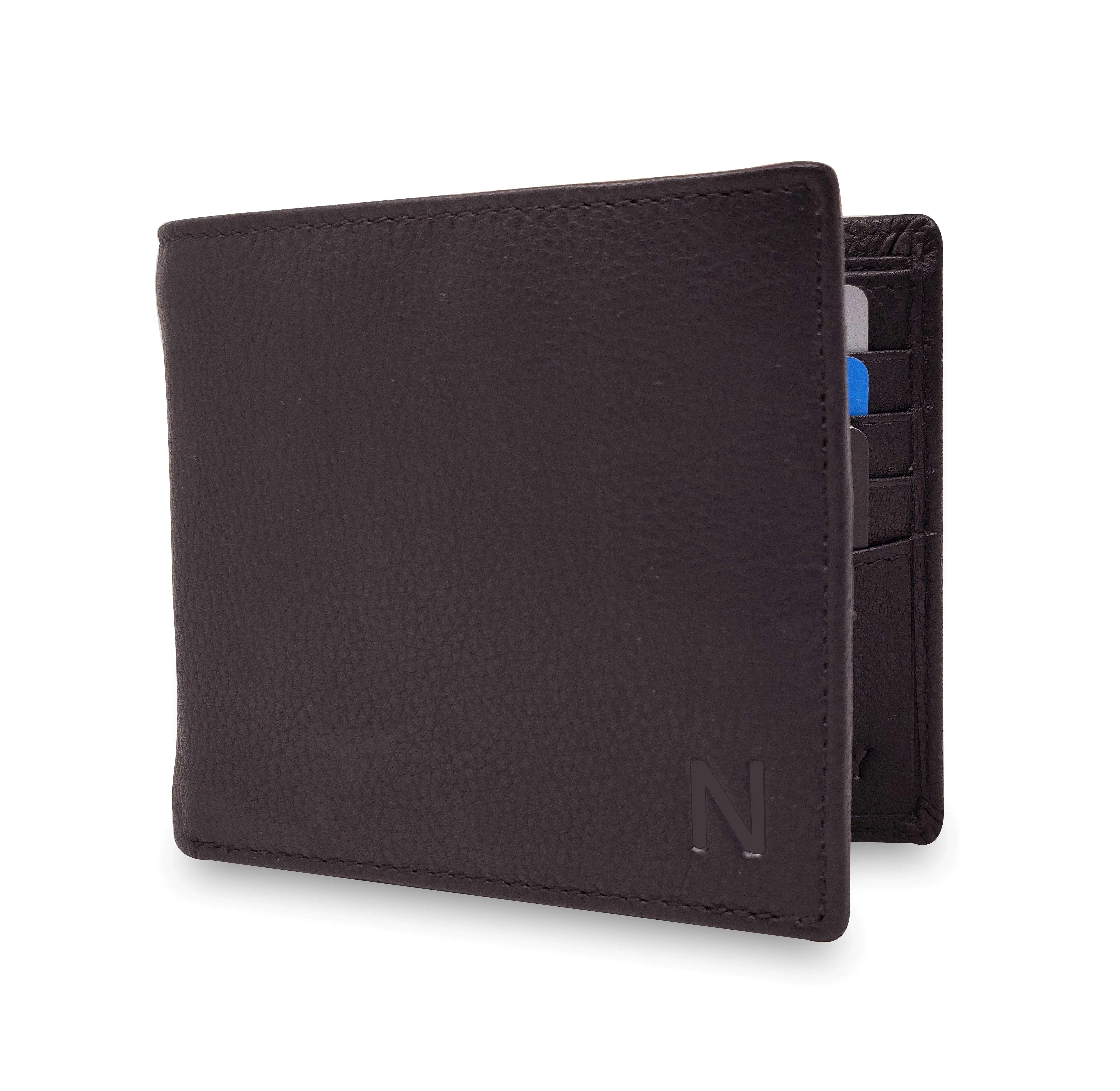 NOBILITY Wallet Brown for Men Genuine Leather RFID Blocking Bifold Stylish Wallet With 2 ID Window Gift Items