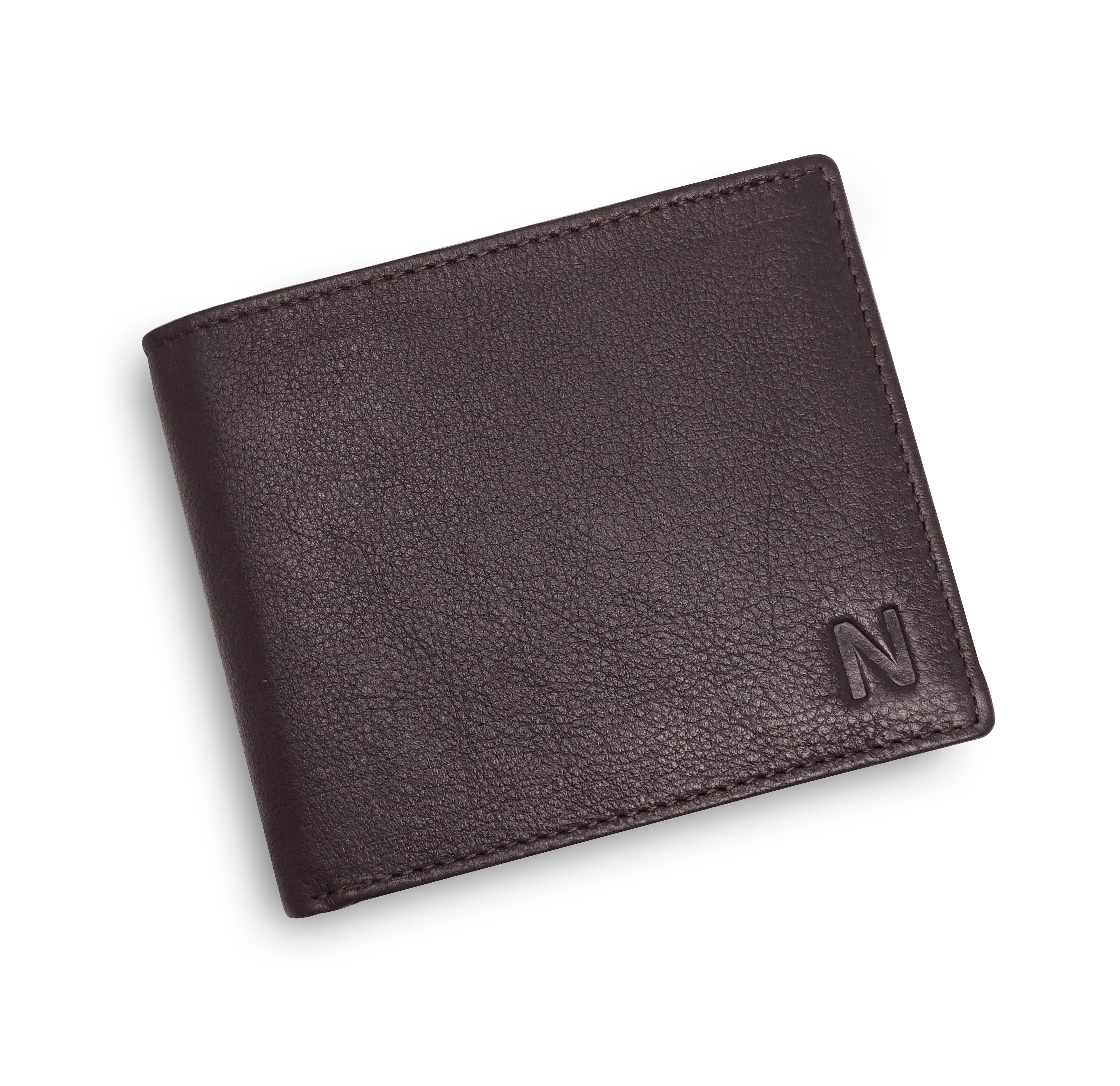 NOBILITY Wallet Brown for Men Genuine Leather RFID Blocking Bifold Stylish Wallet With 2 ID Window Gift Items
