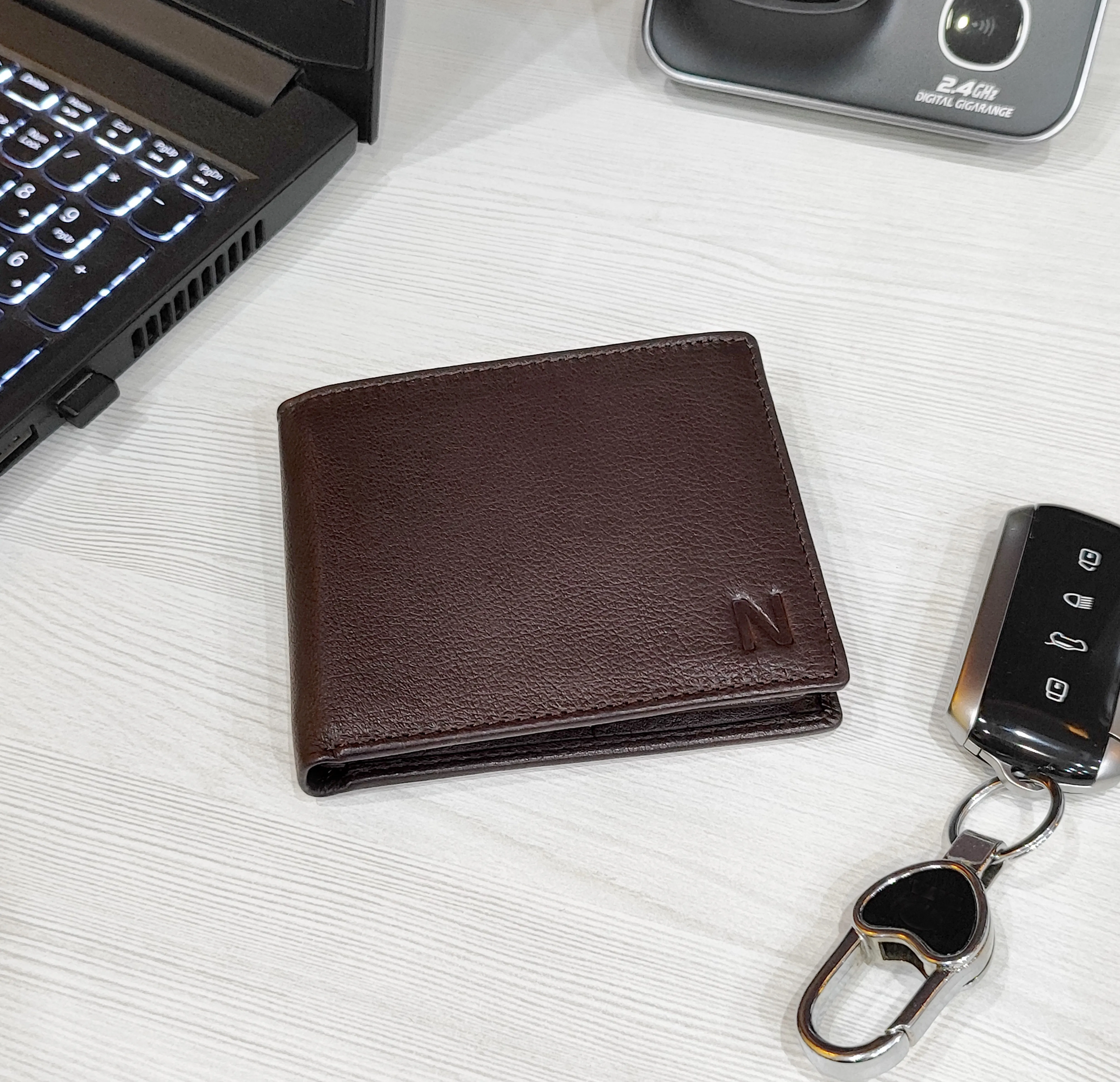 NOBILITY Wallet Brown for Men Genuine Leather RFID Blocking Bifold Stylish Wallet With 2 ID Window Gift Items