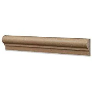 Noce 2'' X 12'' Travertine Chair Rail Ogee Moldings Trim, Tumbled Lot of - 5