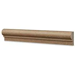 Noce 2'' X 12'' Travertine Chair Rail Ogee Moldings Trim, Tumbled Lot of - 5