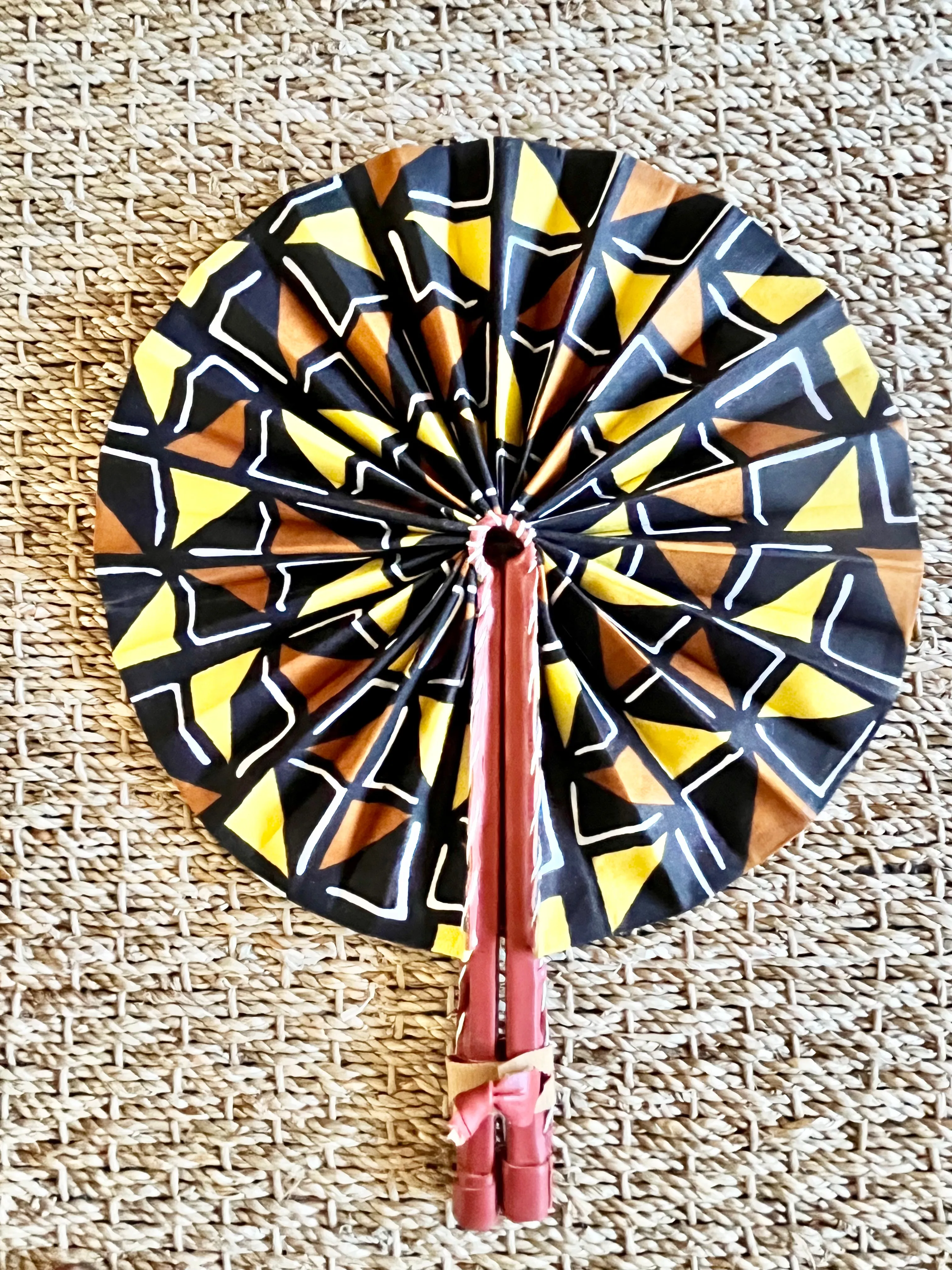 Noire Ankara Fabric Fans