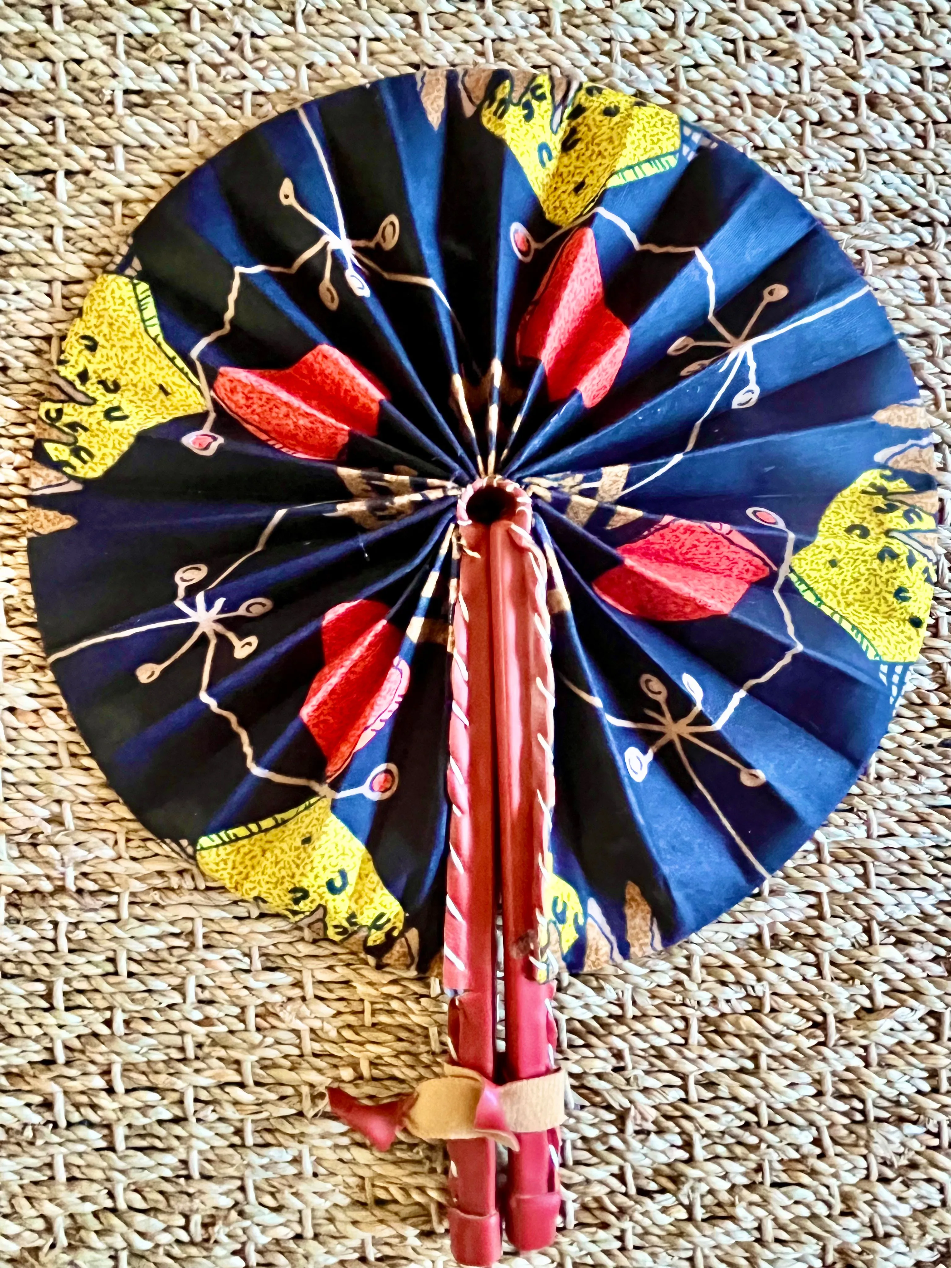 Noire Ankara Fabric Fans