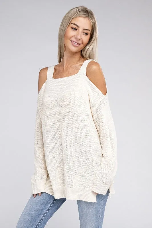 Nuvi Apparel Off The  Shoulder Sweater