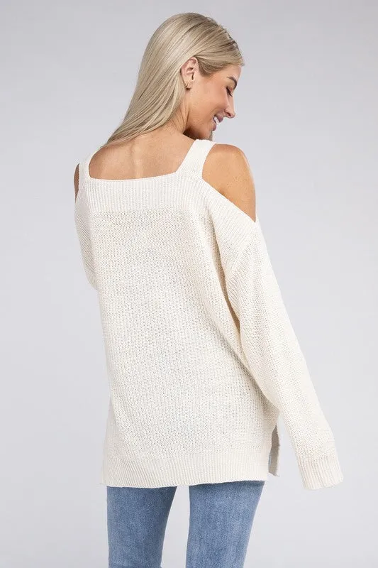 Nuvi Apparel Off The  Shoulder Sweater
