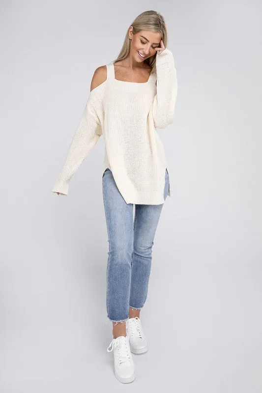 Nuvi Apparel Off The  Shoulder Sweater