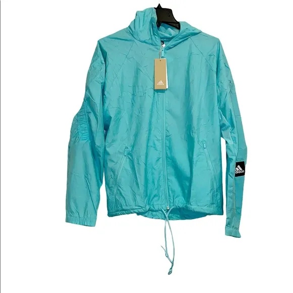 NWT Adidas W.N.D Primeblue Hooded Jacket Lightweight Windbreaker