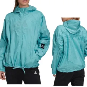 NWT Adidas W.N.D Primeblue Hooded Jacket Lightweight Windbreaker