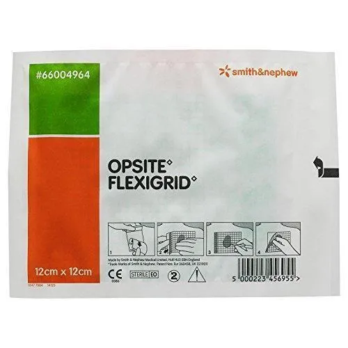 Opsite FlexiGrid Water Resistant Film Dressings 12cm x 12cm  x 10