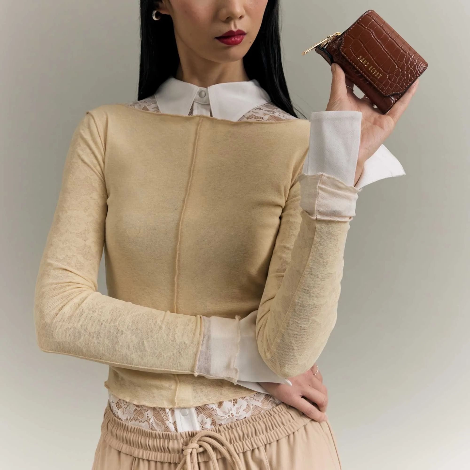 Orbit - Compact Zip Wallet - Mahogany Croco