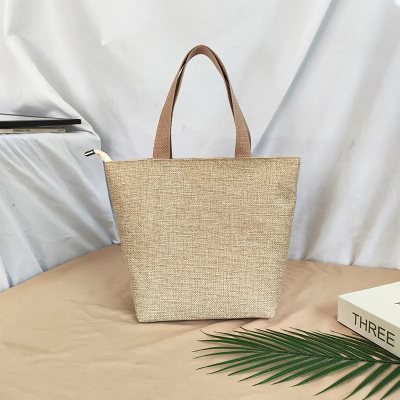Original New Arrival Cotton and Linen School Women's Handbag