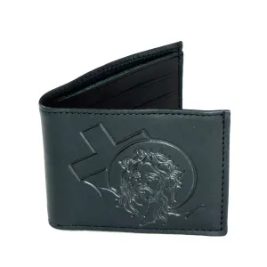 OT330-27  Oil Tanned Slim Billfold- Jesus/Cross