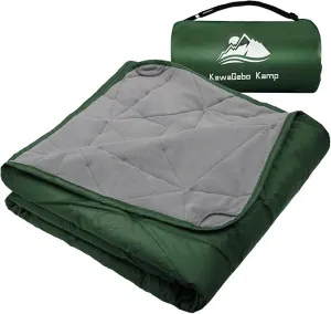Outdoor Waterproof Blanket, Foldable Fleece Stadium Blanket for Outdoor Sports Event,Camping,Concerts, Car,Pet,Picnics -Windproof, Wearable,Machine Washable 80"x58"
