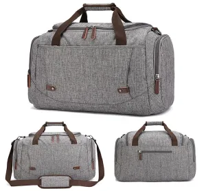 Oxford Multi Pocket Water Resistant Large Capacity Luggage Grey Bags