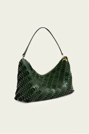 Paco Leather Bag in Dark Green
