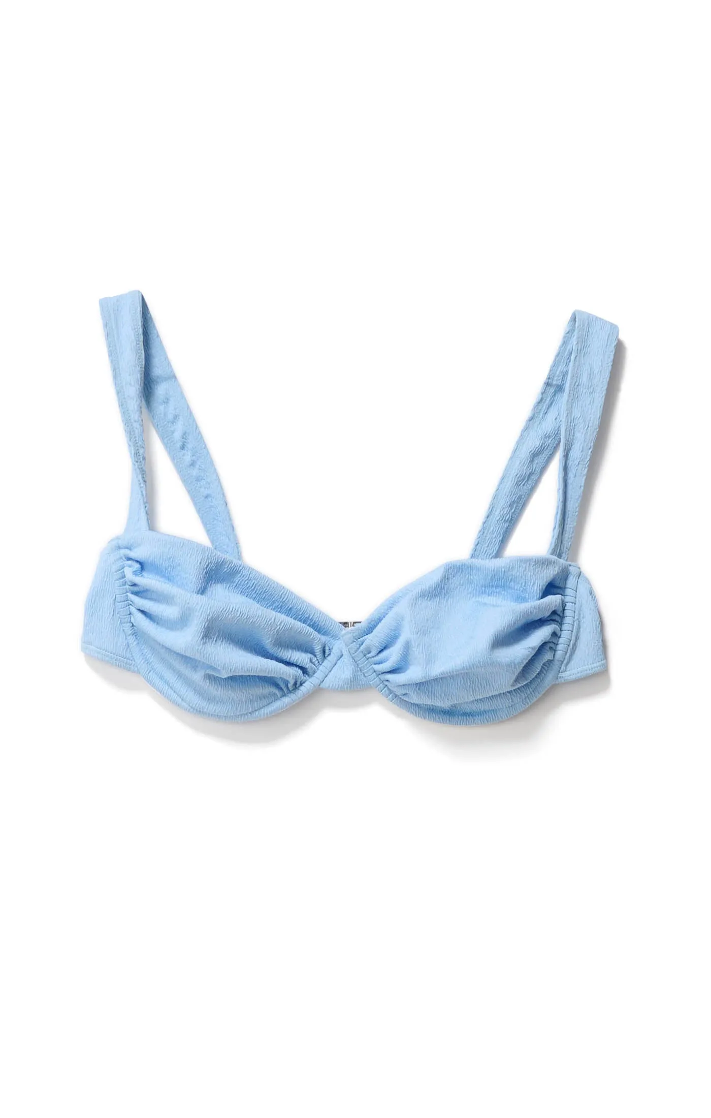 PARADISO UWRE RUCHED BIKINI TOP - BLUE CRINKLE