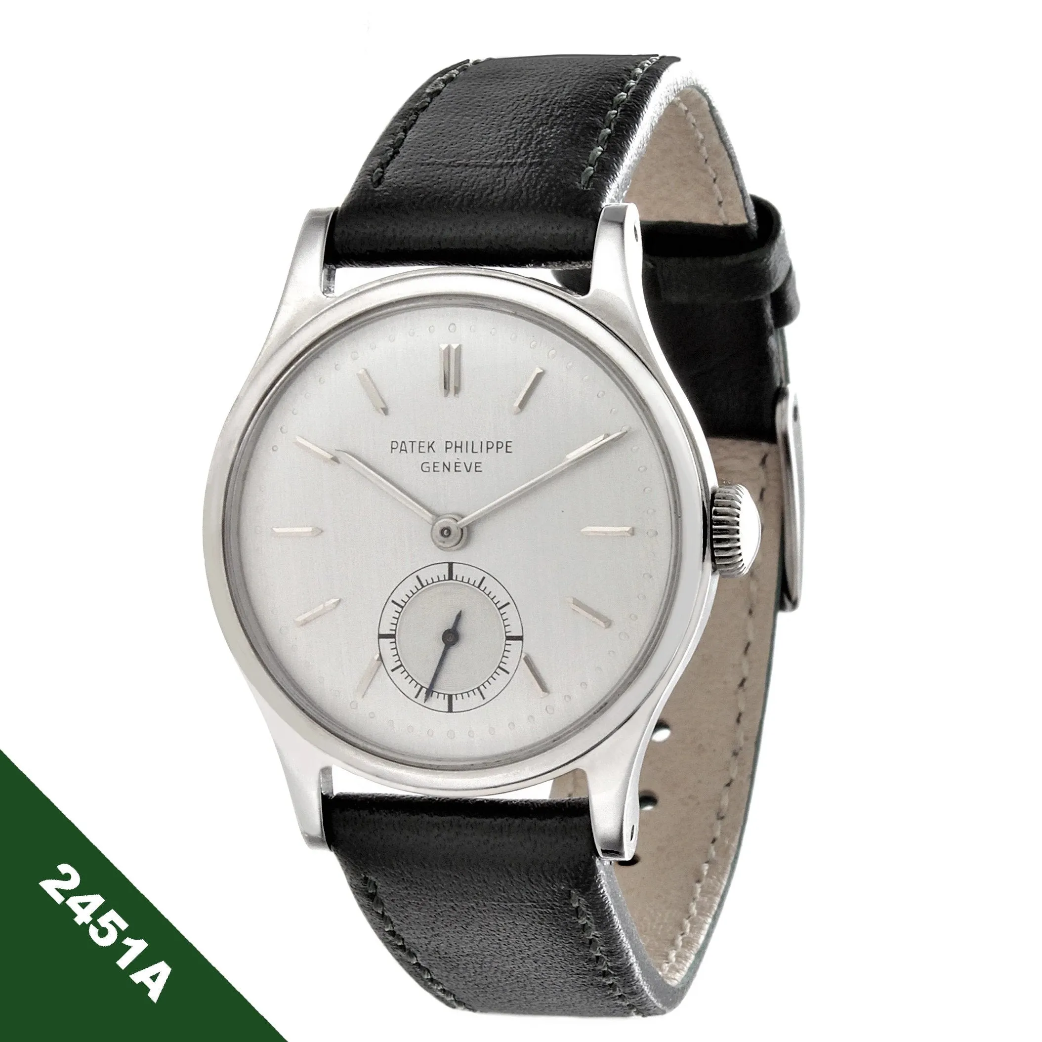 Patek Philippe 2451A Vintage Stainless Steel Water Resistant Calatrava, Circa 1951-1952