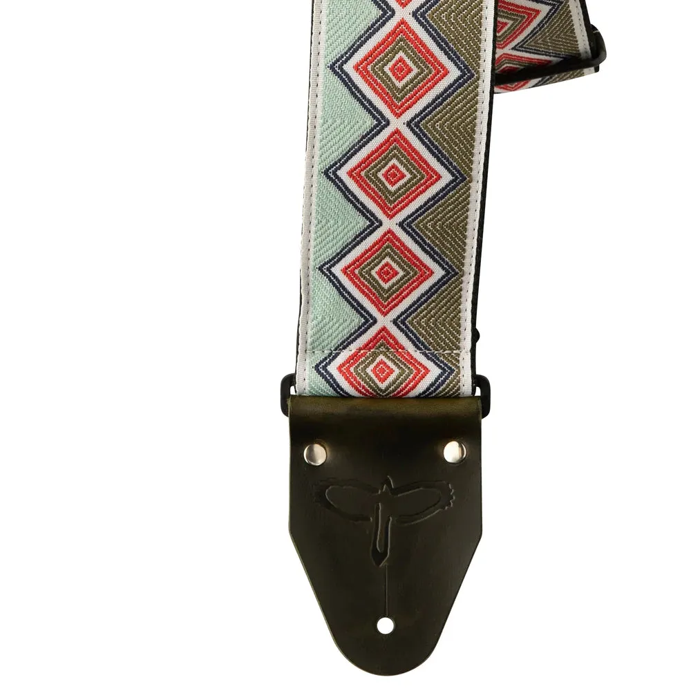 Paul Reed Smith PRS Green & Red 2.75" Wide Retro Jacquard Strap