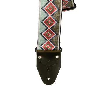Paul Reed Smith PRS Green & Red 2.75" Wide Retro Jacquard Strap