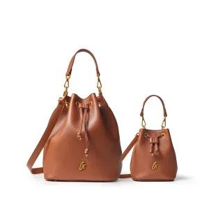 PEBBLE BUCKET BAG BUNDLE - BROWN
