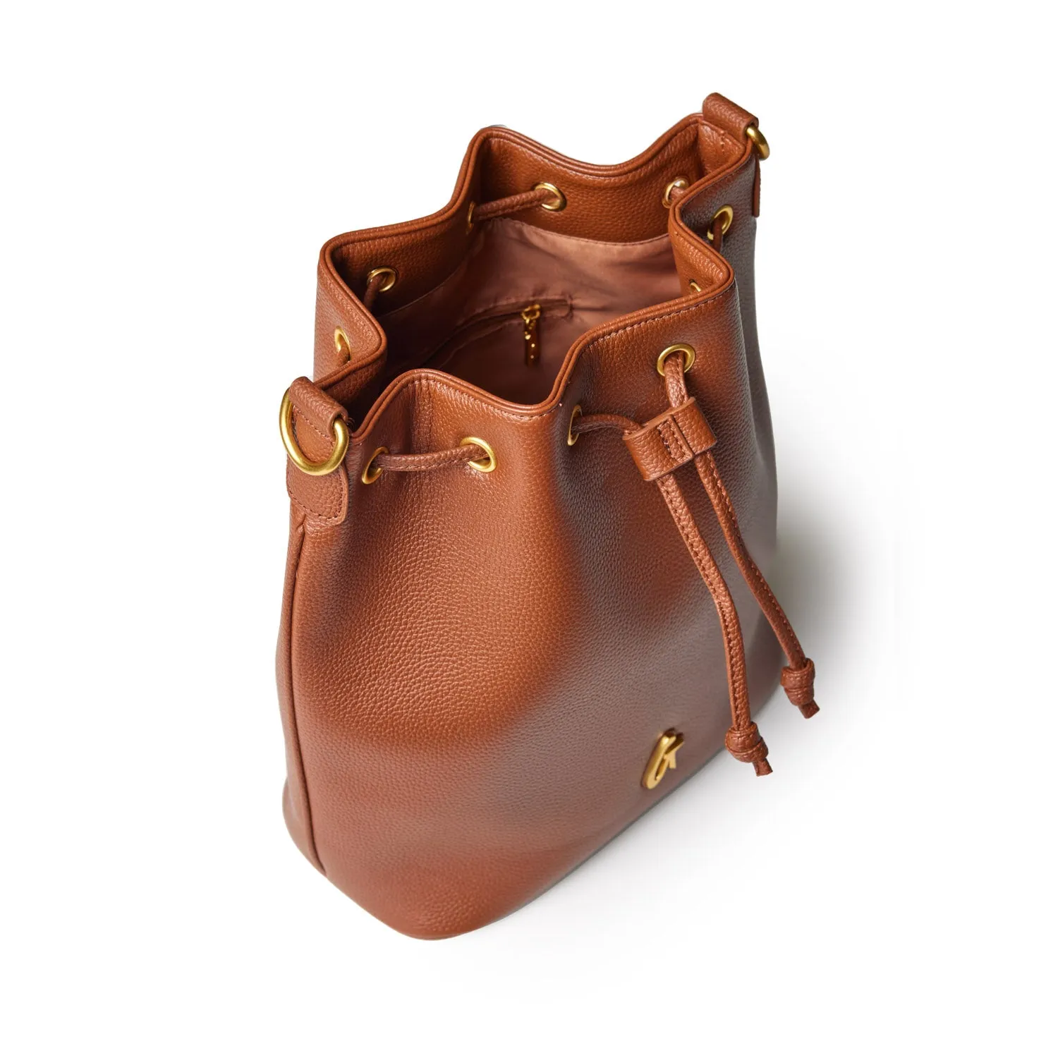 PEBBLE BUCKET BAG BUNDLE - BROWN