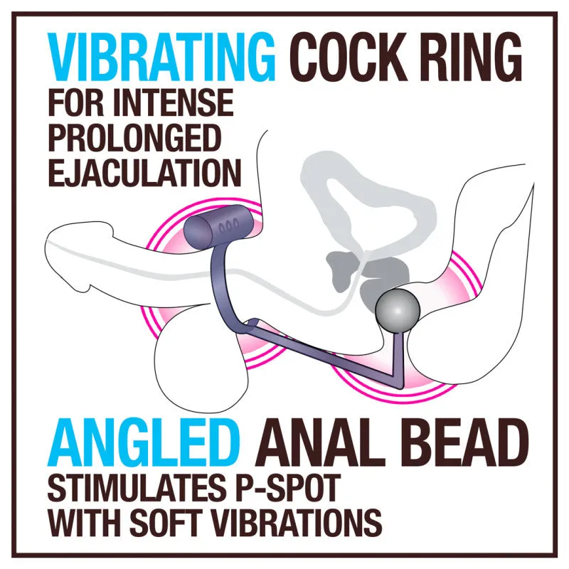 Performance Penetrator Anal Ball With Vibrating  Ring - Indigo