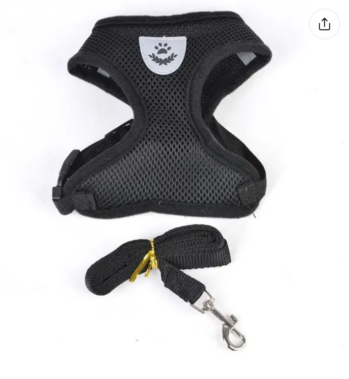 Pet Harness and Leash Set Cat and Dog Walking Soft Mesh Breathable Adjustable Vest for Kitten Puppy Dog Leash Chest Strap Pet Supplies (Size S M L XL)