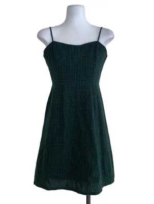 Pine Green Shepherd'S Check A-Line Dress