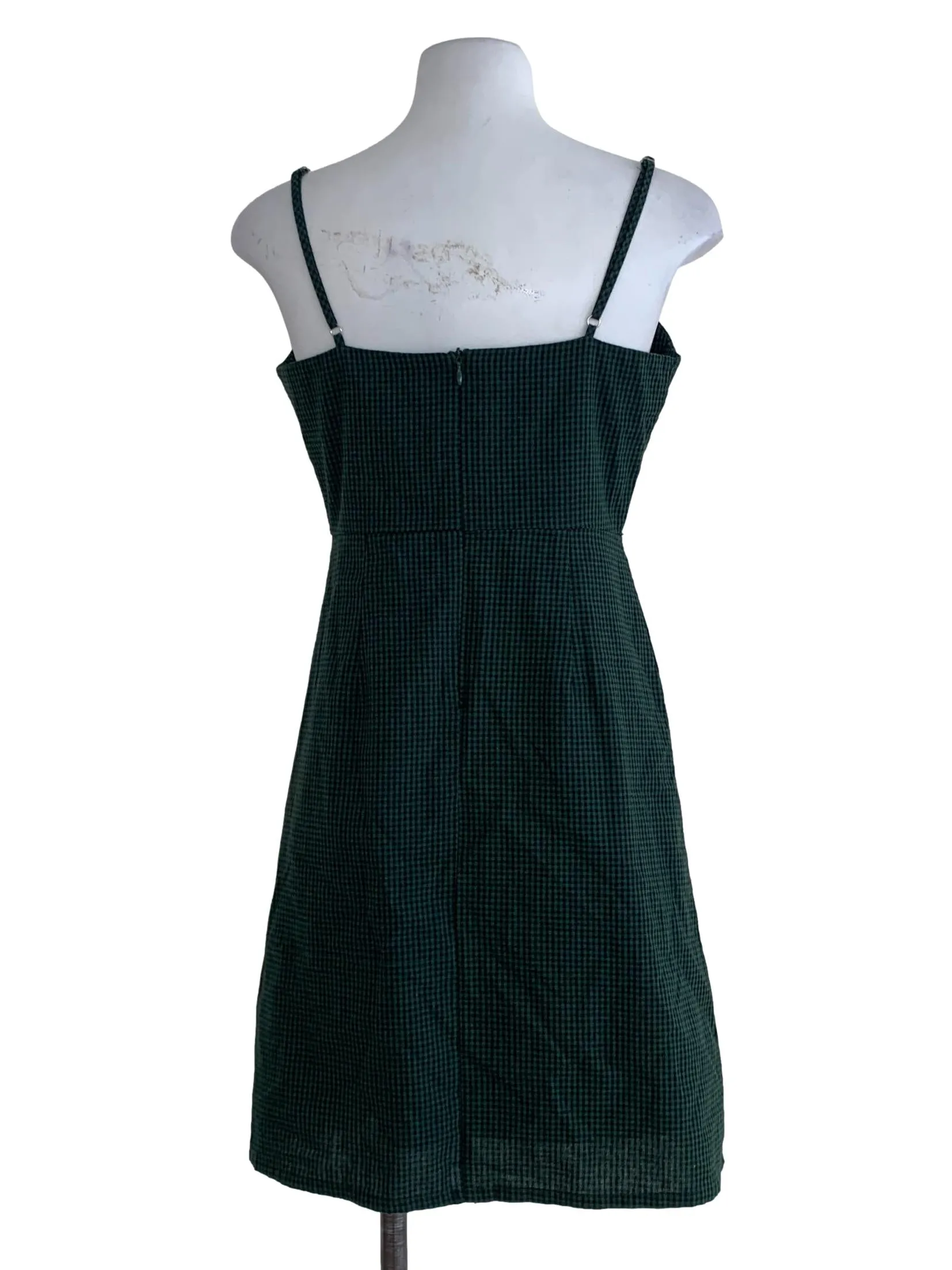 Pine Green Shepherd'S Check A-Line Dress