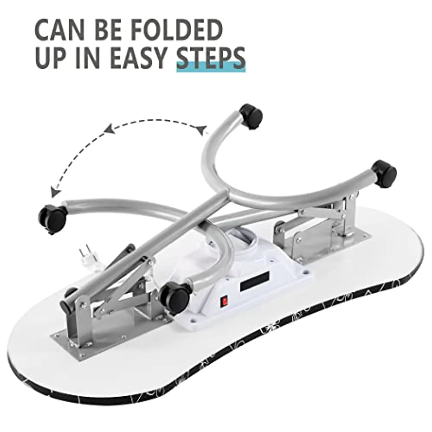 Portable Nail Table with Dust Collector,USB-plug LED Table Lamp,Removable and Foldable,4 Lockable Wheels, Carry Bag, for Home Spa Beauty Salon,Black