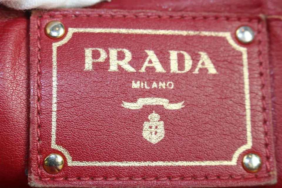 Prada Black Leather Top Handle 2way Shoulder Bag 48pr125