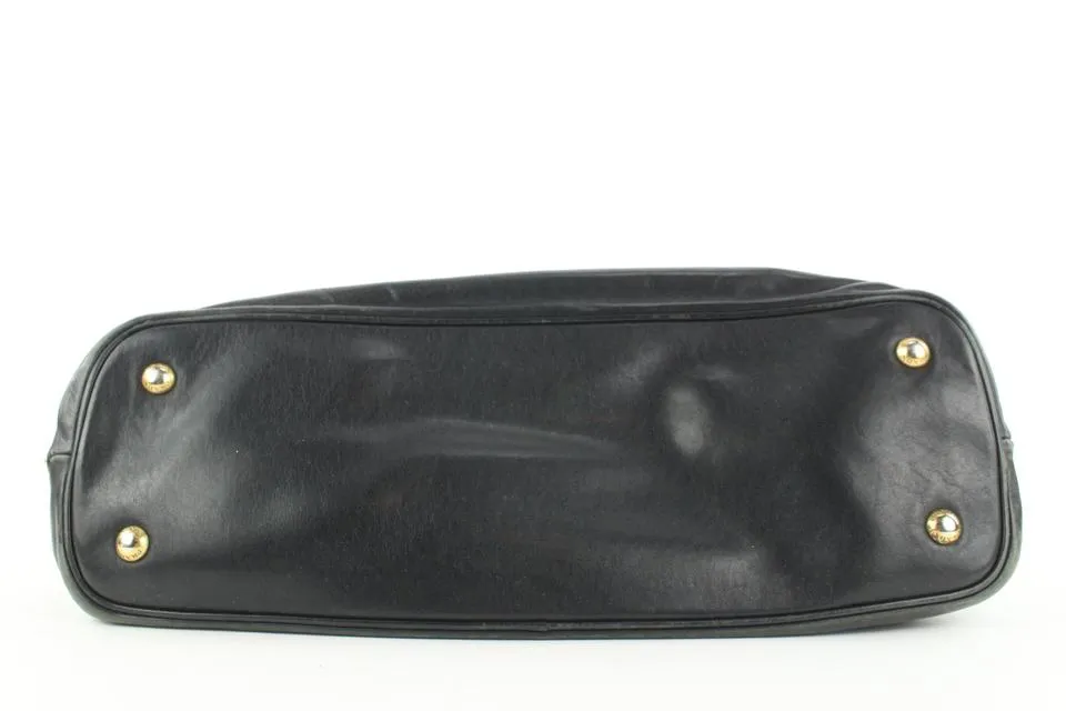 Prada Black Leather Top Handle 2way Shoulder Bag 48pr125