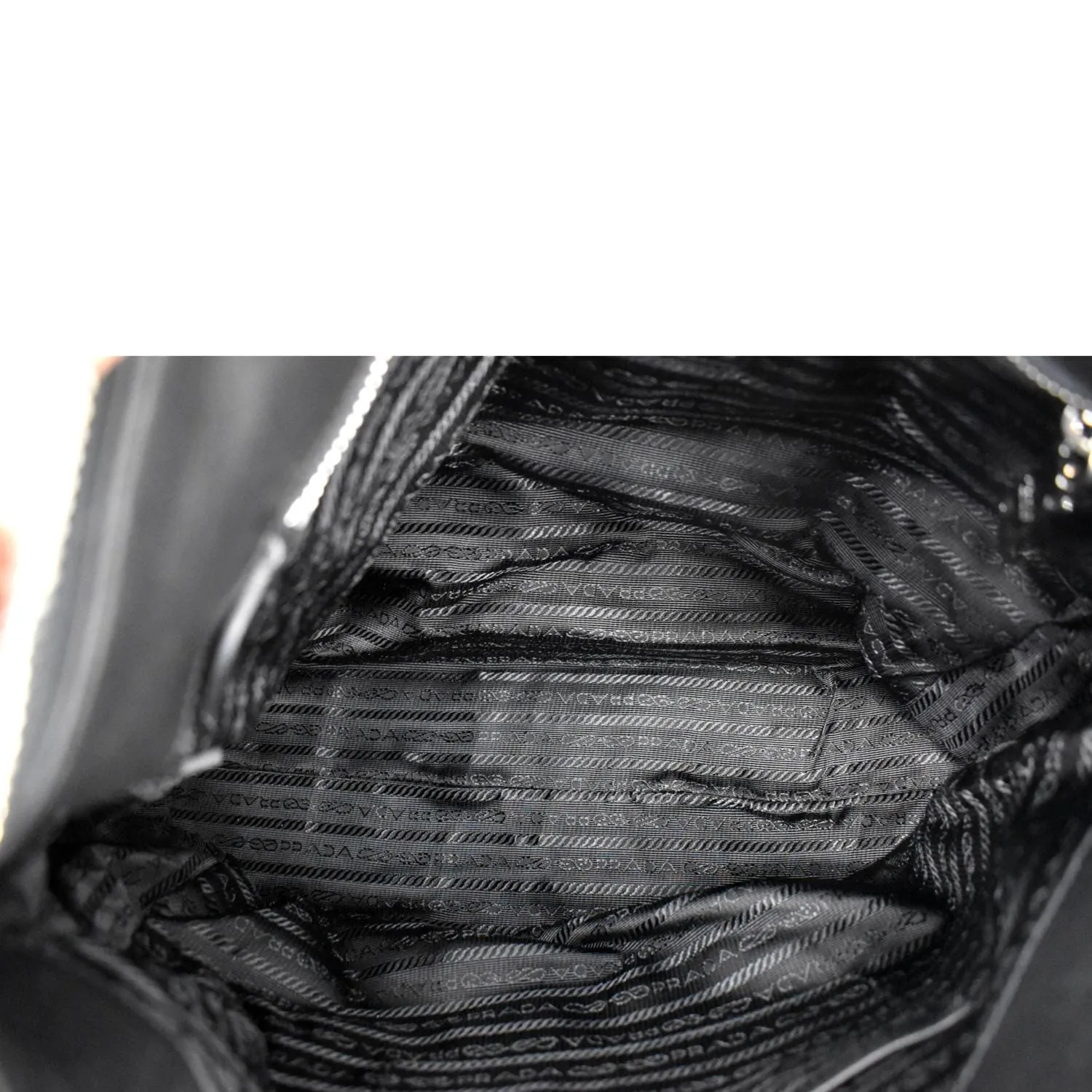 PRADA Leather Shoulder Bag Black