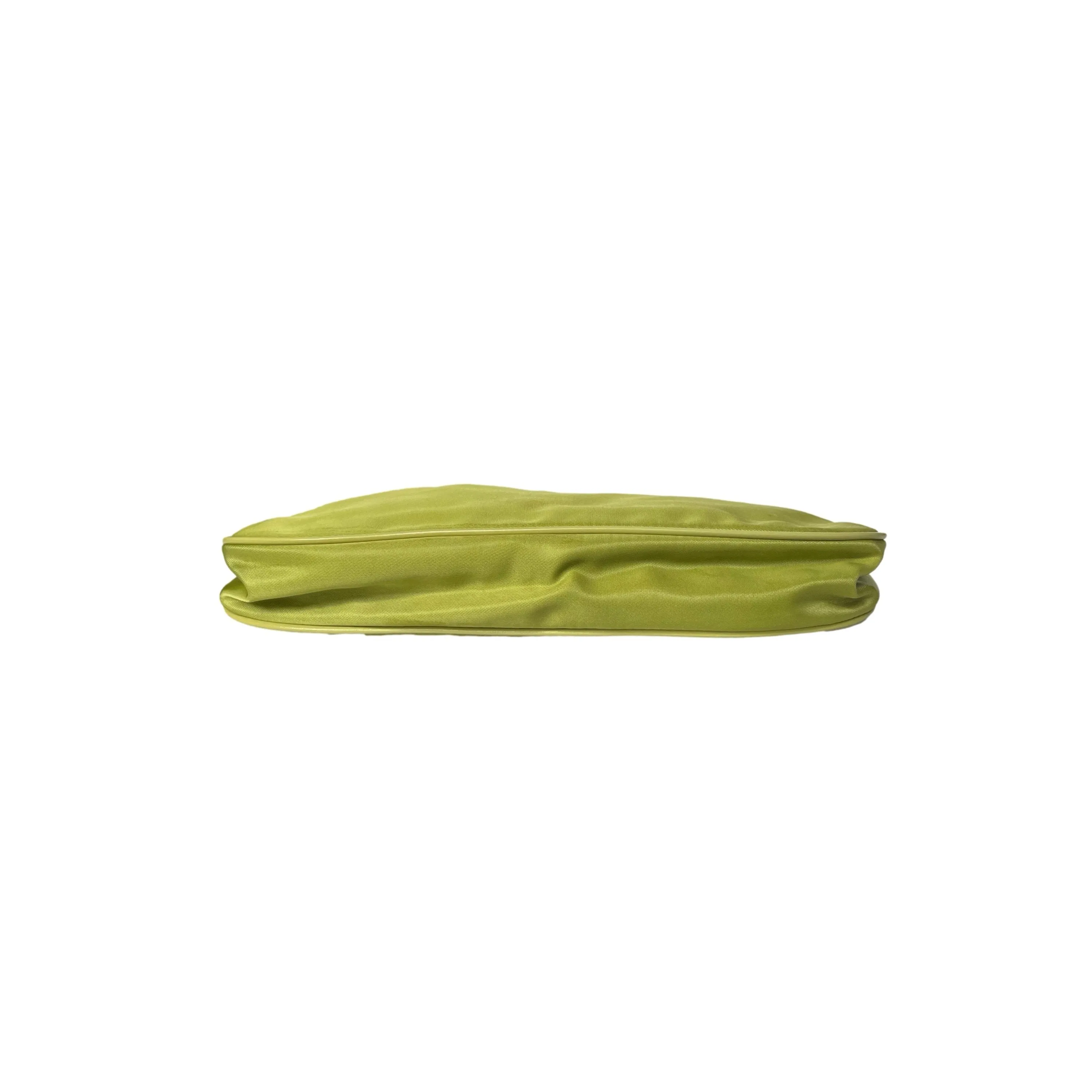 Prada Lime Green Nylon Chain Shoulder Bag