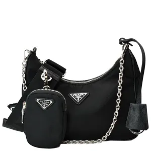 PRADA Re-Edition 2005 Nylon Shoulder Bag Black