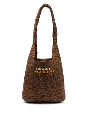 Praia small straw shoulder bag