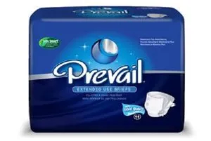 PrevailÂ® Brief , Medium*, White, 32"-44", 4 bags of 20 (80 ct.)