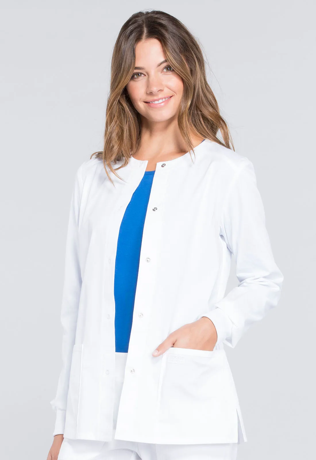 Professionals WW340 Snap Front Jacket White