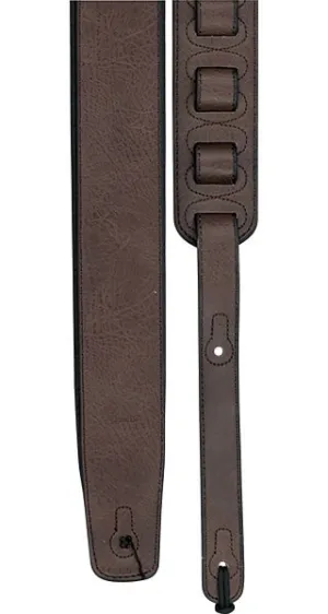 Profile 2.6" Adjustable Leather Guitar Strap w/ Foam Padding