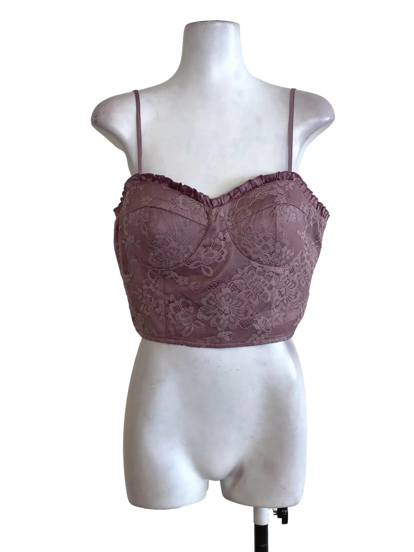 Purple Floral Laced Top