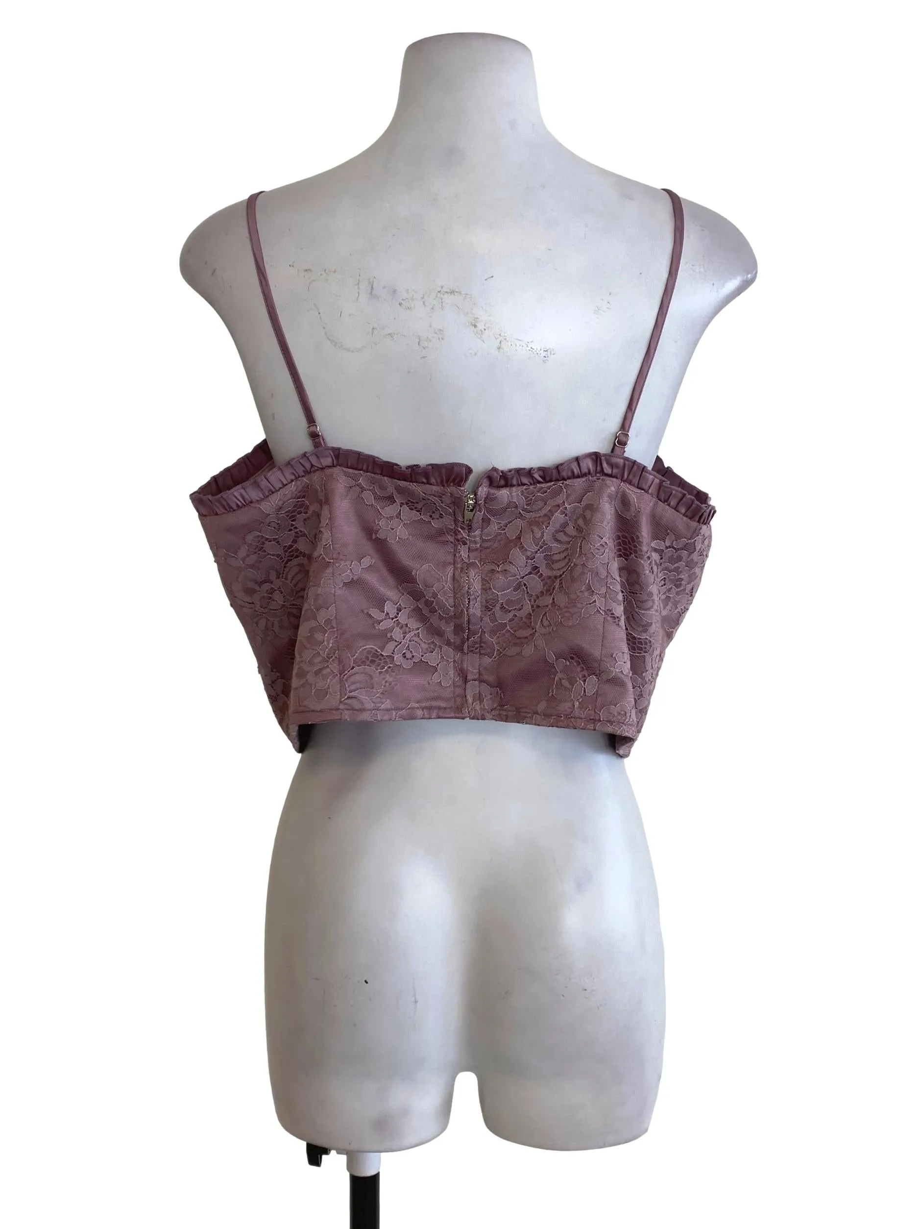 Purple Floral Laced Top