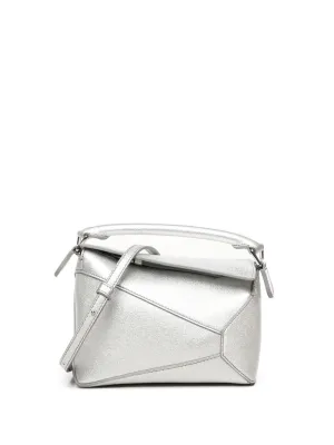 Puzzle edge mini leather handbag