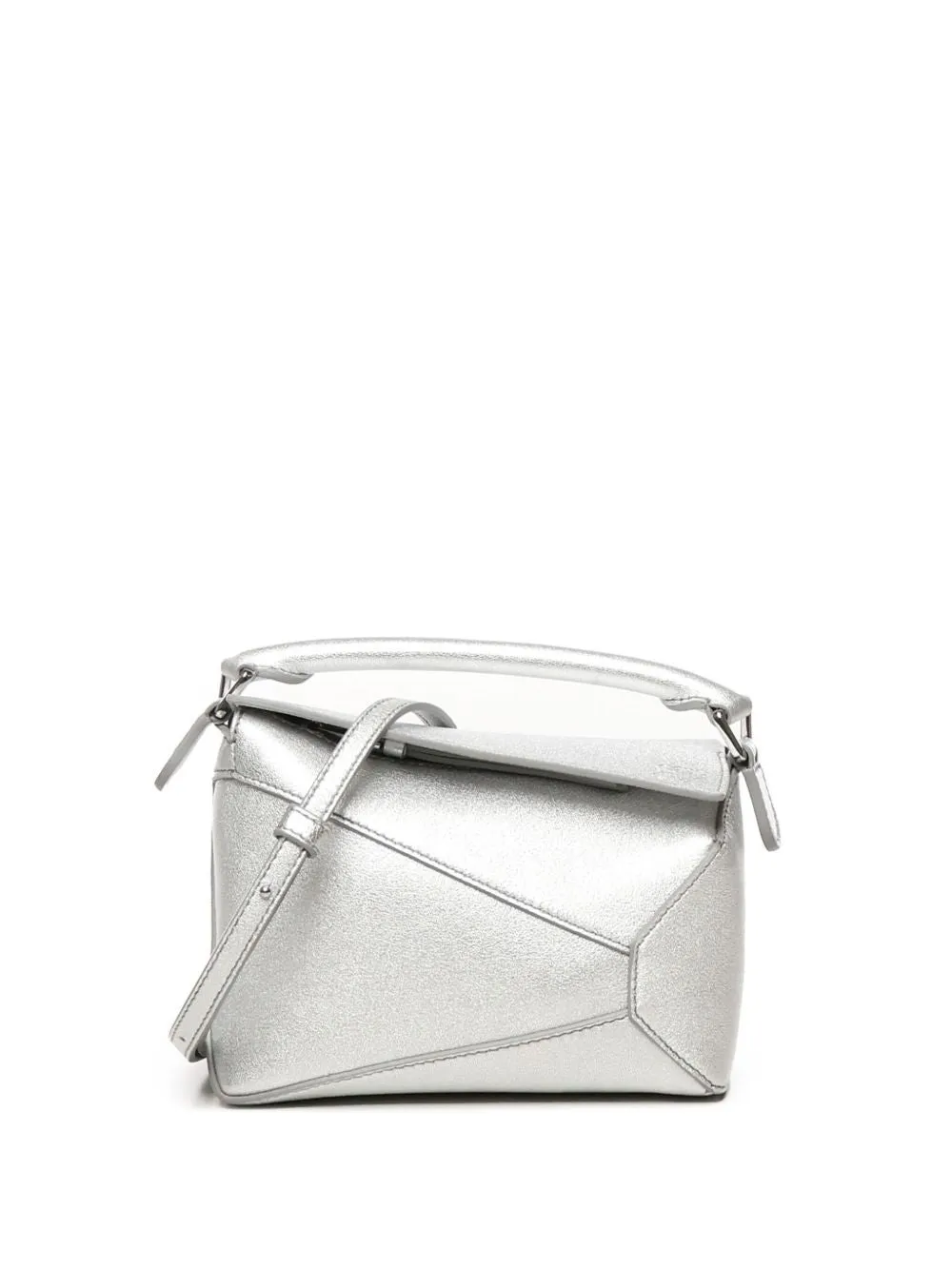 Puzzle edge mini leather handbag
